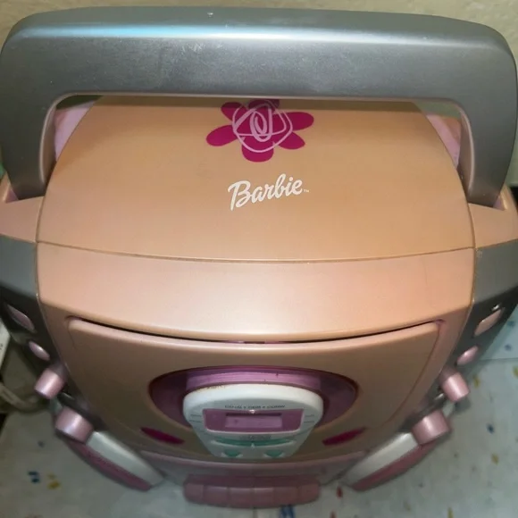 Barbie Stereo CD Karaoke Machine with Two Sing Along Micropones 2005 ULTRA RARE - Picture 7 of 8